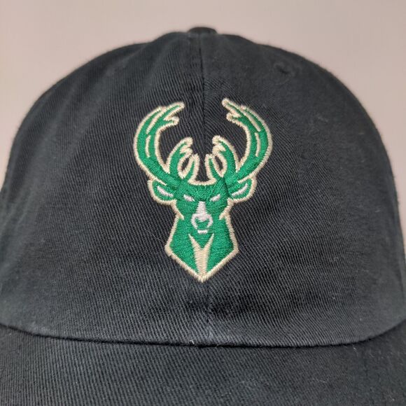 Fan Favorite Men's Slideback Hat Black Size OSFA Embroiderd Milwaukee Bucks Logo - Picture 4 of 11